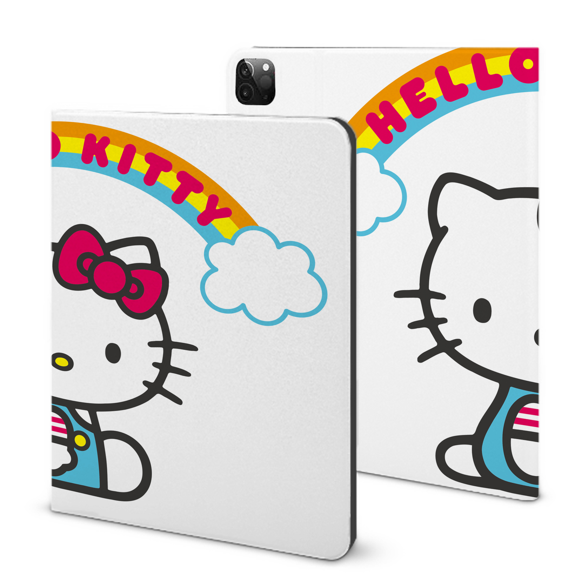 （画像用） Hello Kitty ハローキティ IPadケース ペンホルダー付き ブックスタイルデザイン